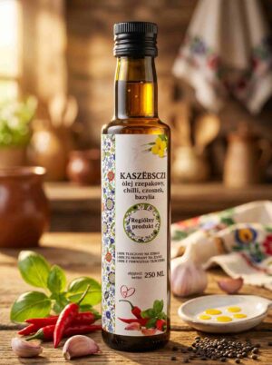 Olej rzepakowy chilli czosnek bazylia 250ml
