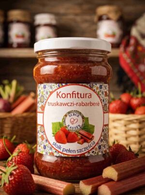 Konfitura truskawka-rabarbar 360g