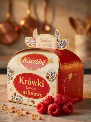 Krówki malinowe kuferek 250g