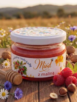Miód z maliną 250ml/300g